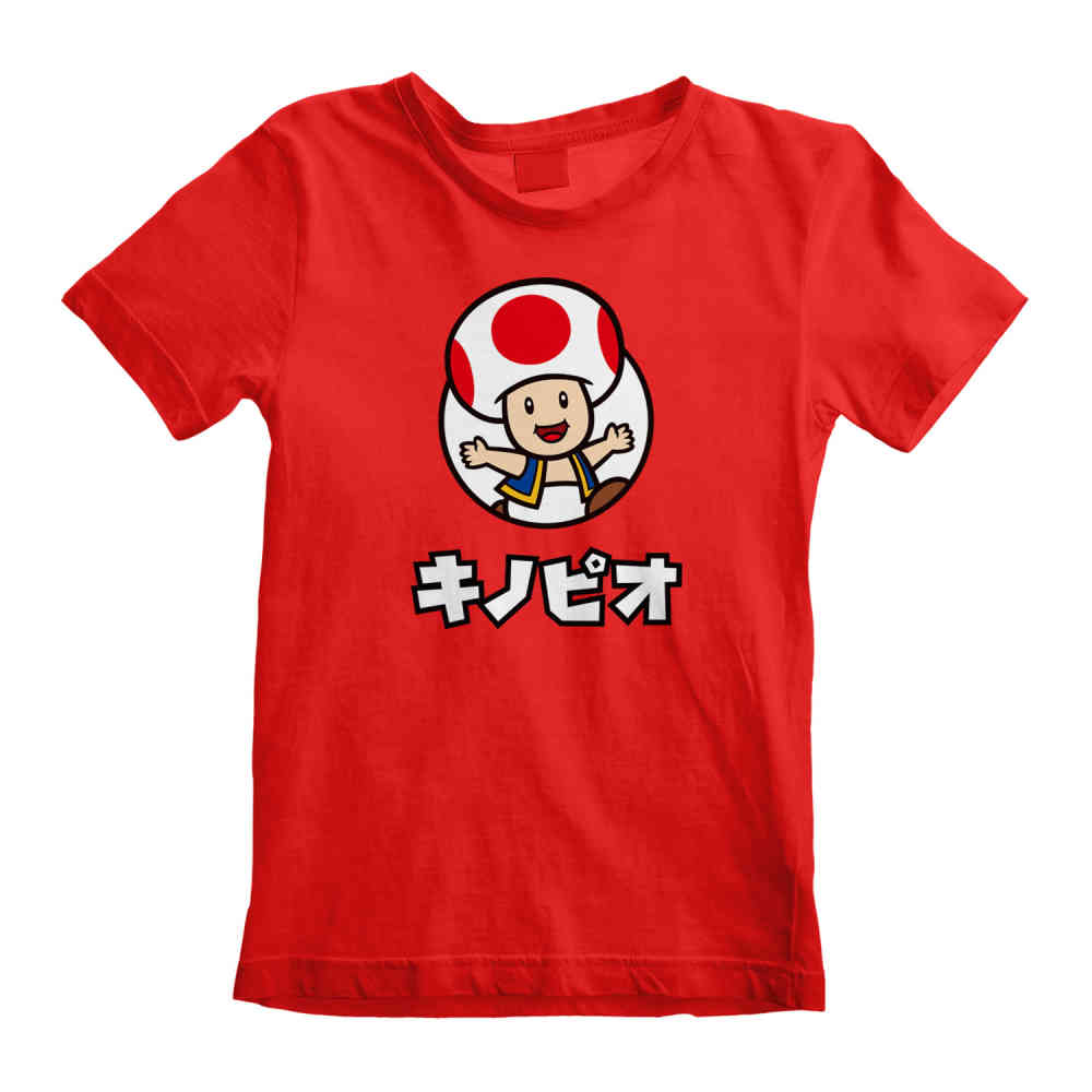 Nintendo Super Mario - Toad Kinder T-shirt - Rood